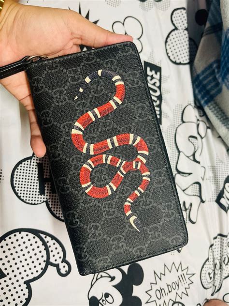 gucci kingsnake wallet price|authentic Gucci snake wallet.